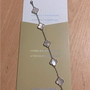 VC&A Alhambra Bracelet – Silver Mother of Pearl {Full Set}